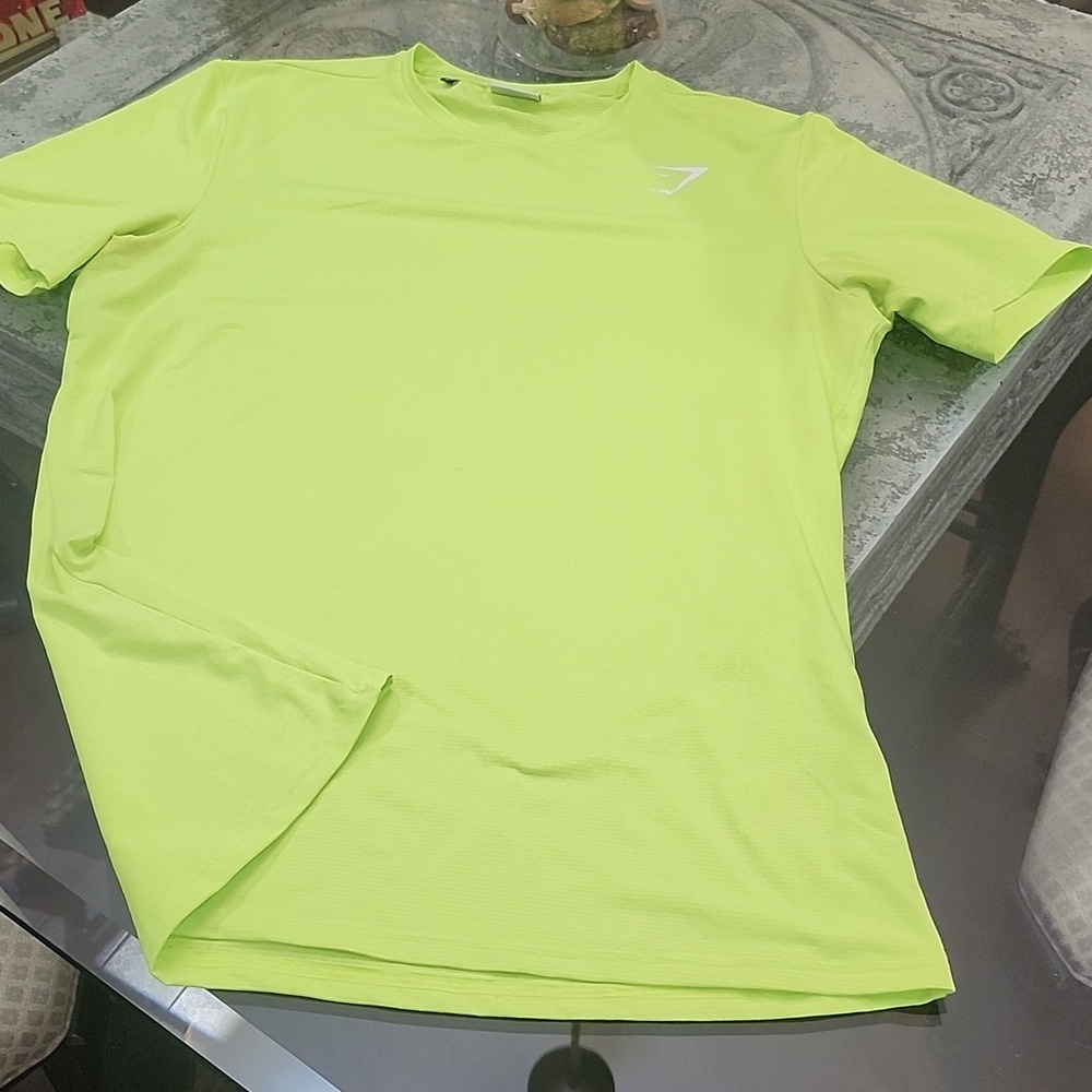 Gymshark Men's Neon Yellow Arrival Gym T-Shirt Medium Like New